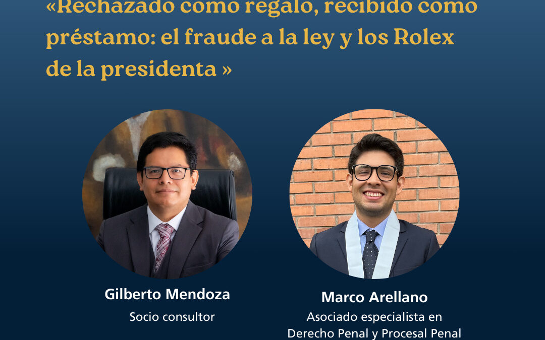 Rechazado como regalo, recibido como préstamo: el fraude a la ley y los Rolex de la presidenta”